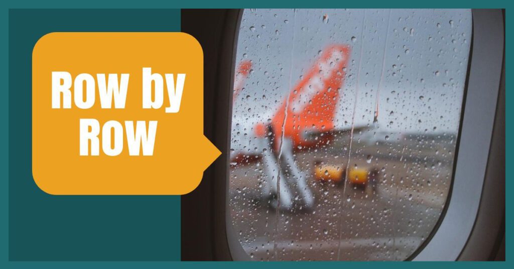 shows easyjet plane through rainy plane window easyjet baggage