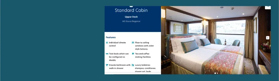 douro river cruise image showing riviera standard cabin