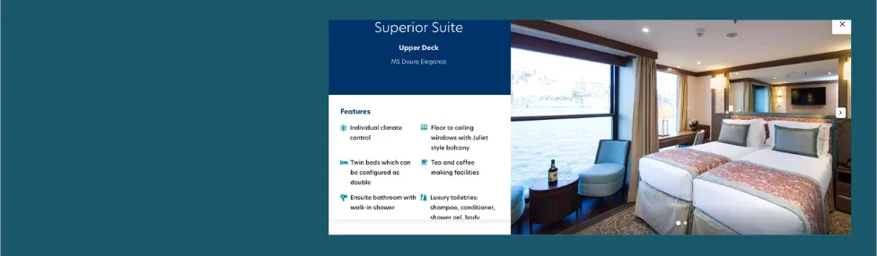 douro river cruise image showing riviera standard suite