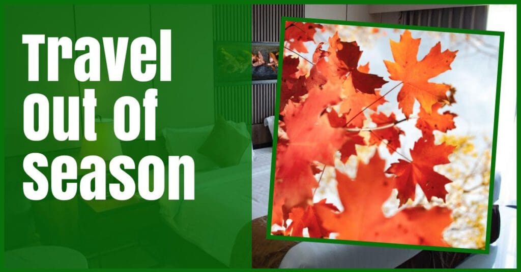 autumn leaves in box over picture of a hotel bedroom how to get cheap hotel deals