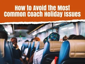 photo shows view up the middle of a coach with people sitting in the seats