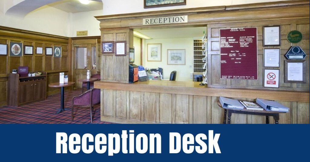 highland hotel strathpeffer reception desk the professional traveller