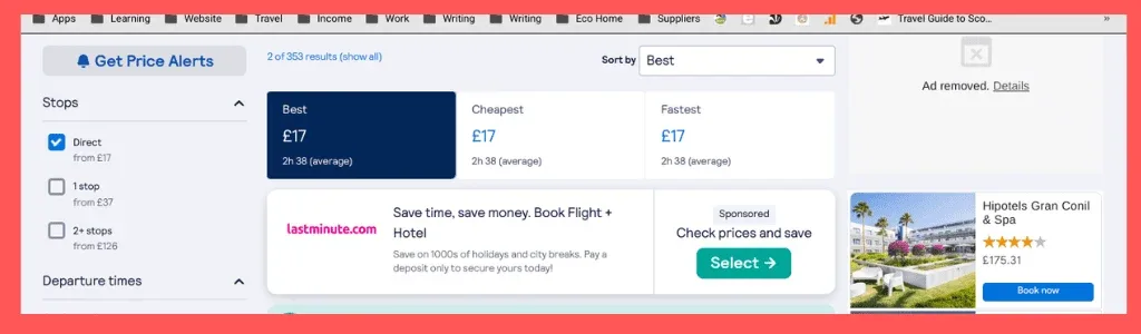 cheap flights to anywhere flight results