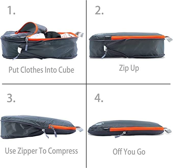 compression packing cubes for travel