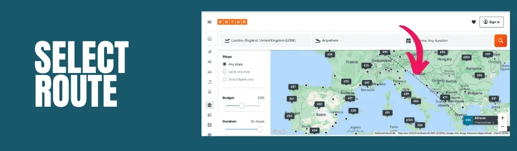 flight booking hacks select route