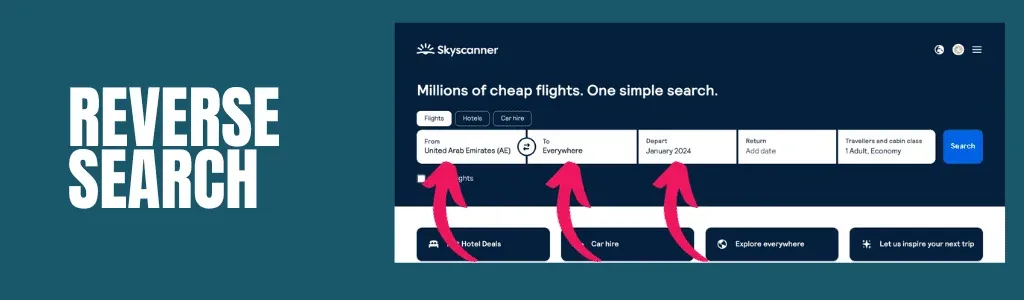 flight booking hacks reverse search