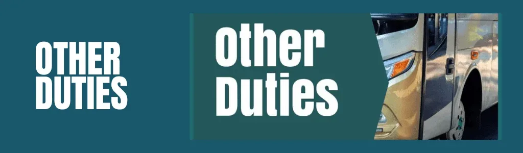 other duties coach holiday driver