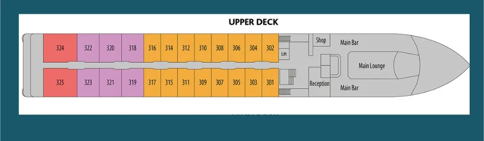 upper deck plan for riviera cruise ship
