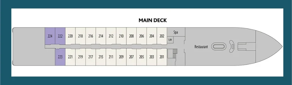 main deck plan for riviera cruise ship