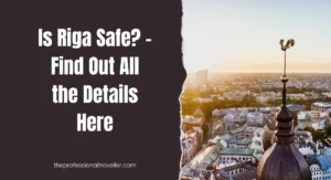 is riga safe featured image showing riga church dome and view across the city at sunset