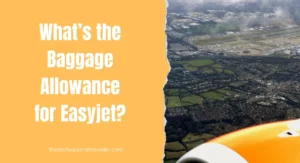 an airplane wing with a yellow and white stripe easyjet baggage allowance featured image