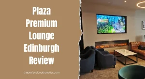 plaza premium edinburgh featured image showing fireplace area of lounge