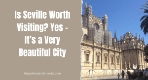 is seville worth visiting featured image showing old town and palm tree